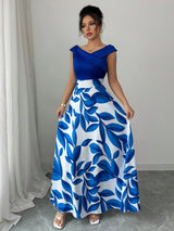 Floral Asymmetric Maxi Dress