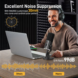 MAONO PD100X USB/XLR Dynamic Mic with RGB & Noise Reduction
