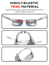 KDEAM Oversized Men's Sunglasses Polarized TR90 Big Size Sun Glasses Width 160mm Protective Case Included KD0737 MAX