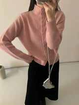 Women's Stand Collar Knit Cardigan Sweater