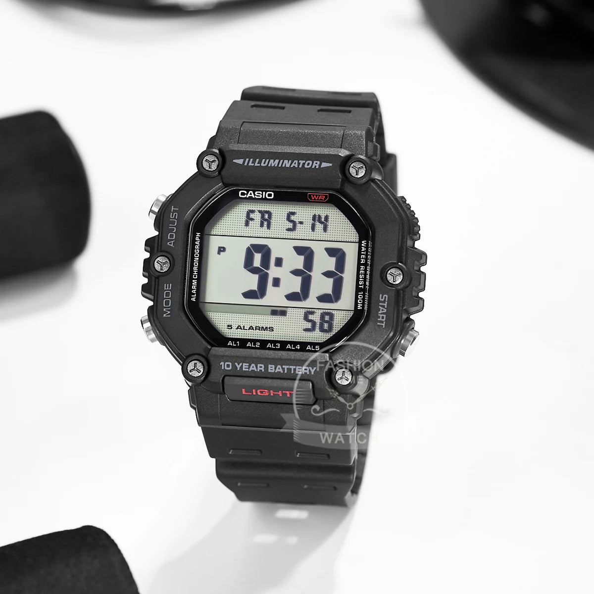 Casio Men’s Sport Digital Watch | 100M Water Resistant & Multi-Time Zone | AE-1600H-1A