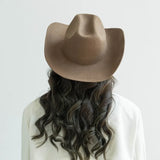 USPOP Wide Brim Wool Cowboy Hat – Unisex Felt Fedora