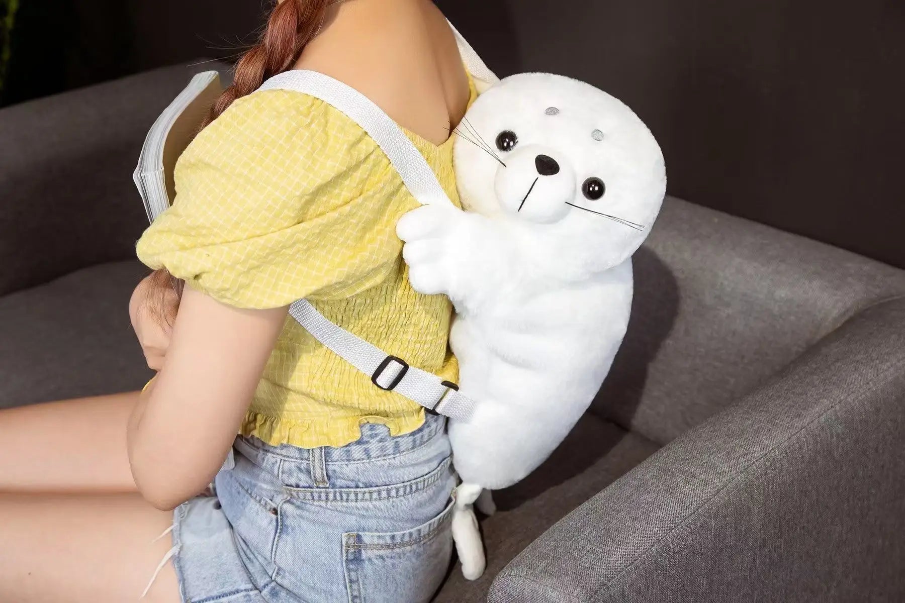 Seal Plush Backpack – Adorable 50cm Anime Stuffed Doll