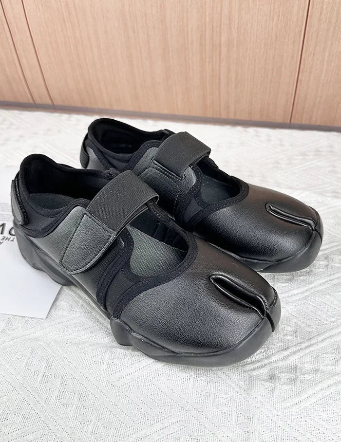 Women's Split-Toe Mary Jane Flats | Genuine Leather