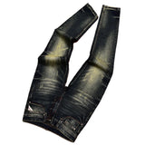 Men’s Vintage-Wash Slim-Fit Straight-Leg Jeans