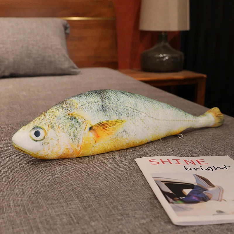 New Simulation Large Yellow Croaker Plush Toys Lifelike Fish Dolls Stuffed Soft Throw Pillow Sleeping Cushion Decor Gift