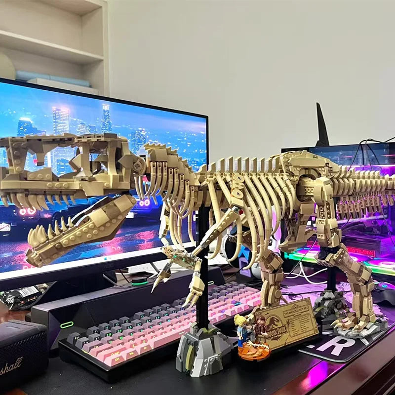 3145pcs Dinosaur Fossil Building Blocks T-Rex Skeleton Model Toys For Kids Birthday Gift Home Decor