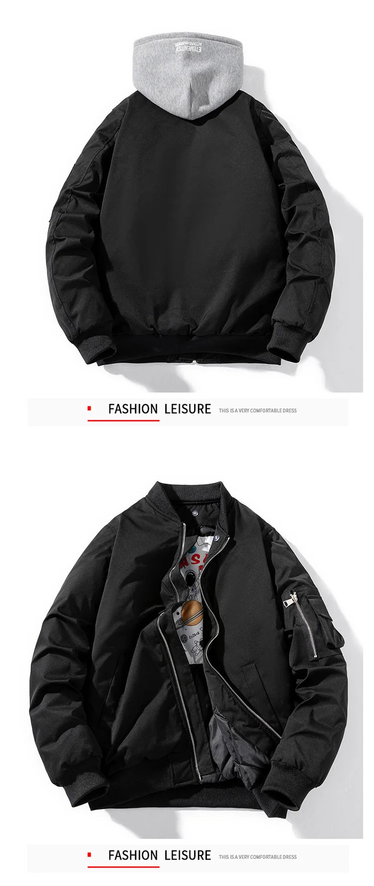 Hooded Bomber Pilot Jacket