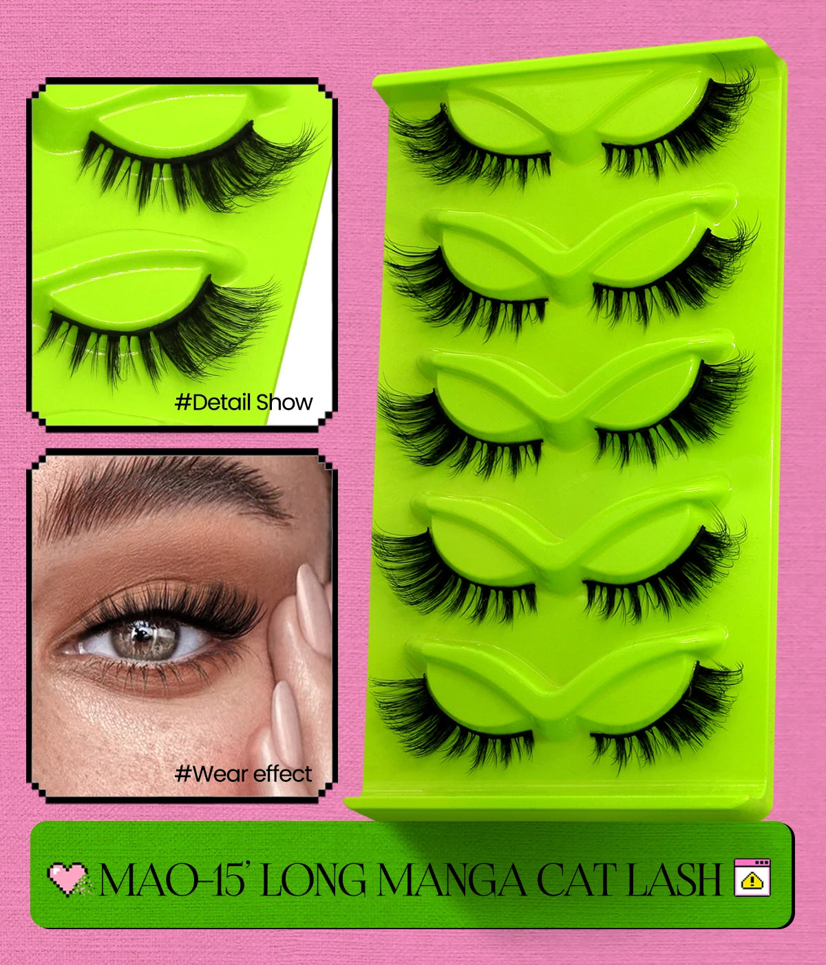 Optional 5Pairs 20Pairs Russian Strip Lashes 3D Mink Lashes Natural Dramatic Style Household Salon Eyelash Supply