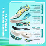 ONEMIX Marathon Carbon Plate Running Shoes Shock Absorption Ultra-light Sports Shoes Rebound Technology Outdoor Men Sneakers