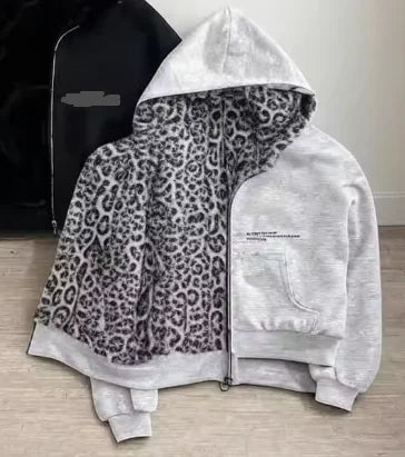 Reversible Plaid Zip-Up Hoodie with Relaxed Fit