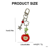 Elegant Phone Charm Lanyard Colorful Fruit Beaded Keychain Stylish Keyring Fashionable Bag Purse Pendant for Women Girls