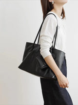 Motingsome Oversized Natural Leather Woman Bags 2025 New Fashion Handbag and Purses Large Capacity Commuter Bag Casual Tote