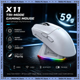 ATTACK SHARK X11 Wireless Gaming Mouse PAW3311 Sensor 22000DPI 3 Modes Wired 2.4G BT 280mAh Rechargeable Mouse