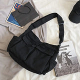 Women’s Vintage Canvas Messenger Bag – Large Capacity USA-Made Shoulder Satchel