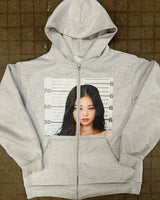 Men's Dollar Print Zip-Up Hoodie