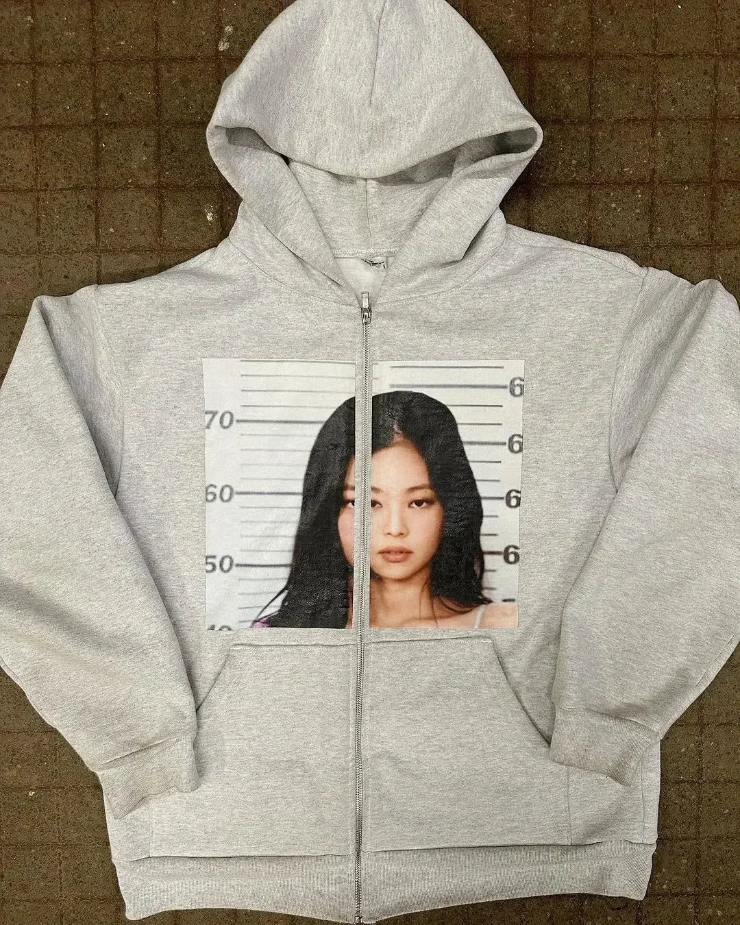Men's Dollar Print Zip-Up Hoodie