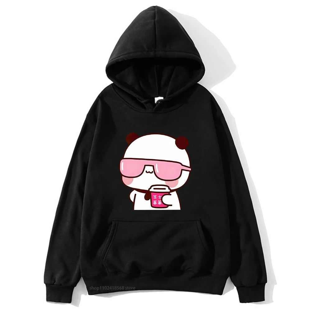Bubu Dudu Couple Hoodies – Kawaii Cartoon Fleece Pullover