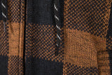 Men’s Winter Plaid Fleece-Lined Hooded Cardigan Jacket