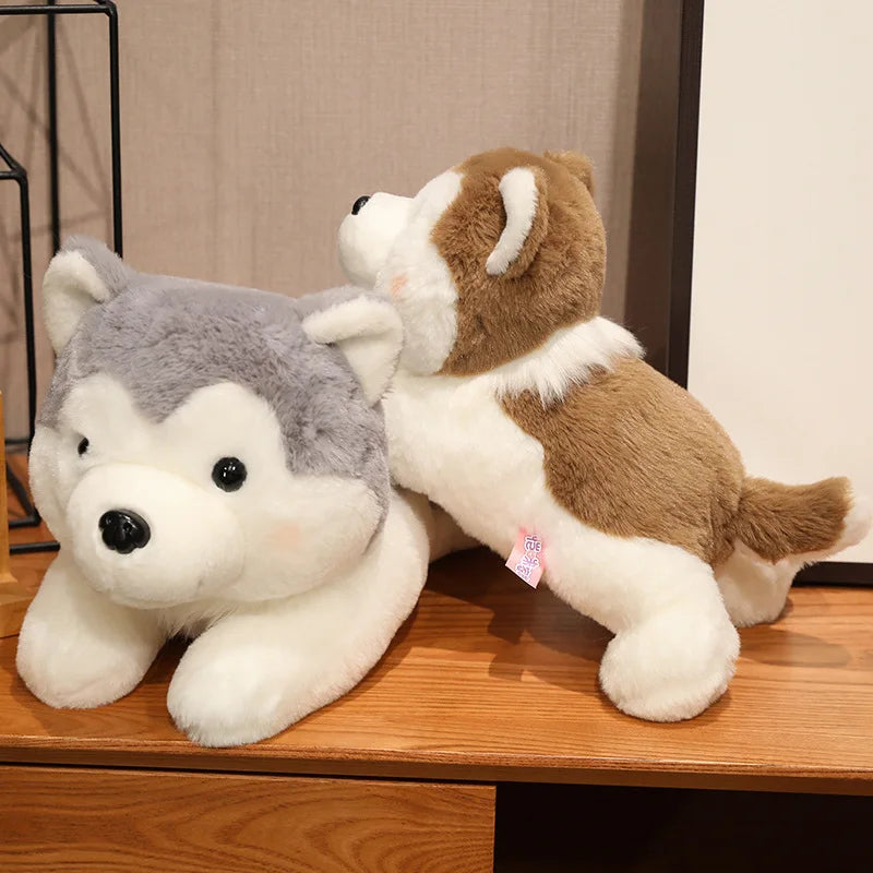 Cute Lying Husky Plush Pillow
