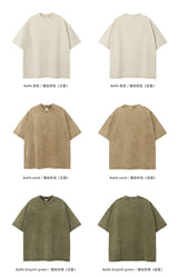 Men's Washed Cotton T-Shirt, Loose Fit 275gsm