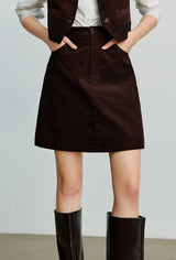 Toyouth Corduroy A-Line Mini Skirt | Autumn 2025