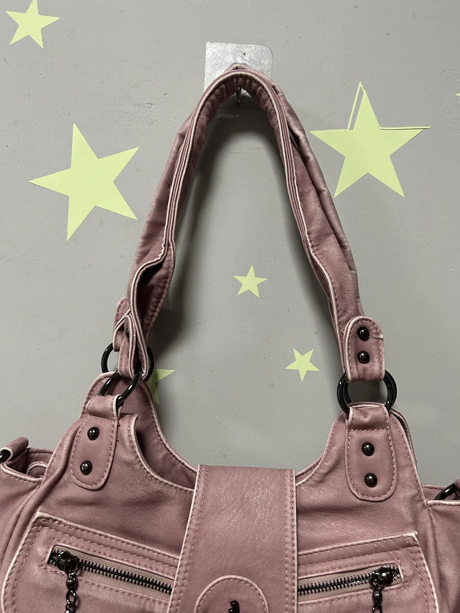 Vintage Women Handbags PU Shoulder Bag Satchel Top-handle Shoulder Bag Fashion Dumpling Pack Multi-pockets Shoulder Bags
