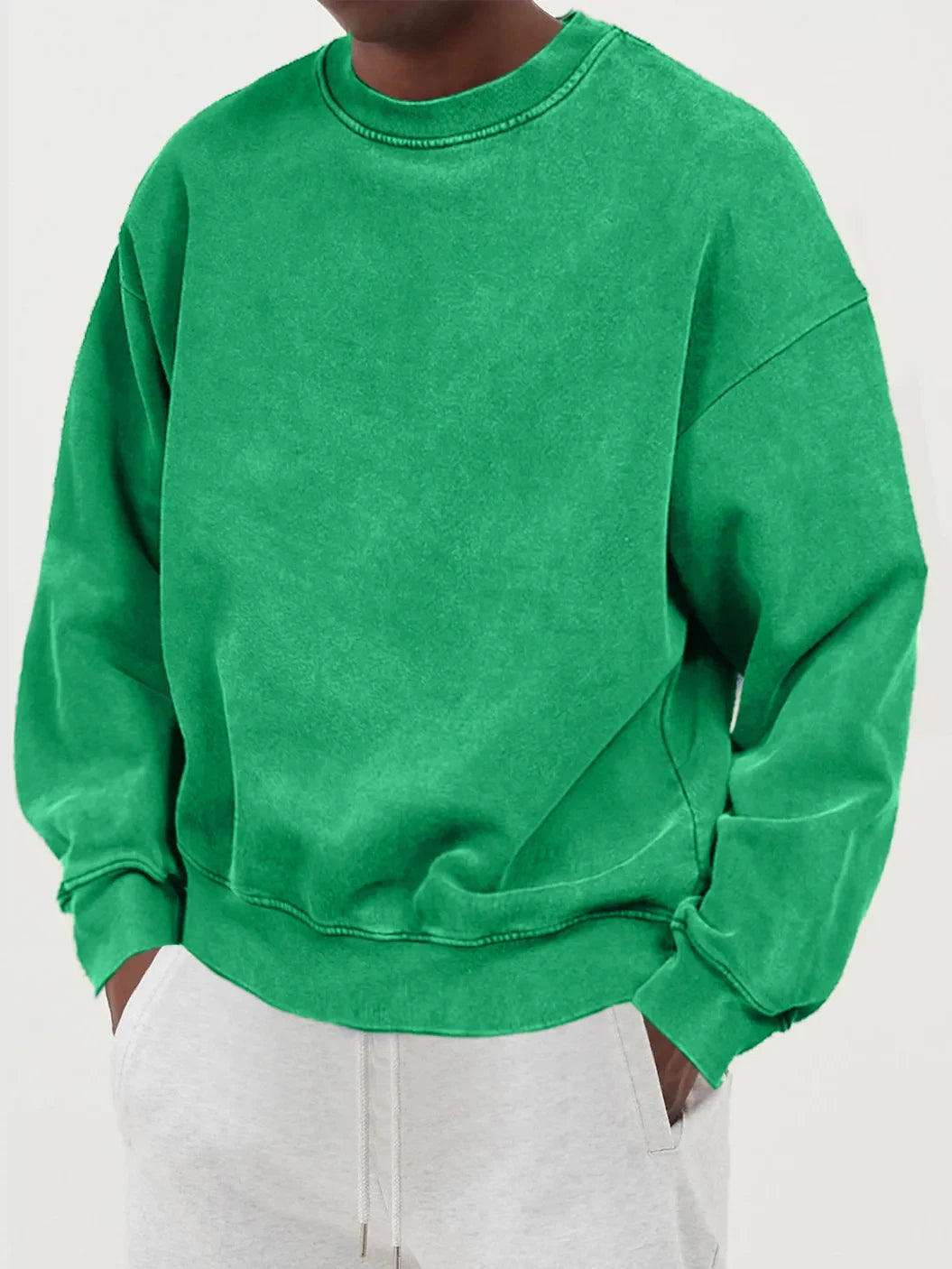 Men’s Washed Cotton Crewneck Sweatshirt