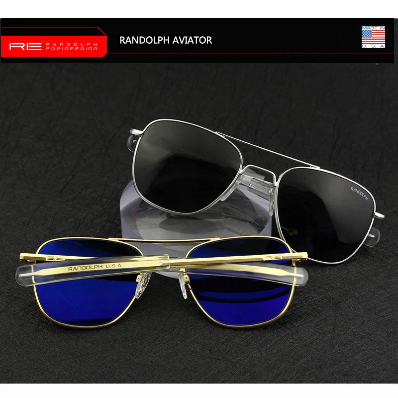 Men's Pilot Sunglasses – Mirror Lens UV400 Alloy Frame