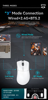 Attack Shark R1 X11 Wireless Bluetooth Gaming Mouse, PAW3311, Tri-Mode Connectivity, 59g Lightweight, for PC, Laptop & Mac
