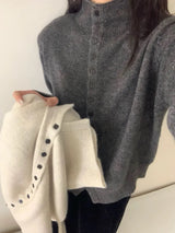 Women's Stand Collar Knit Cardigan Sweater