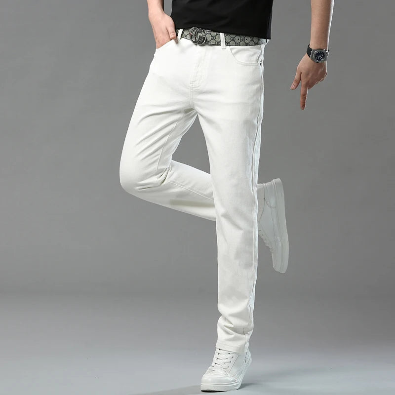 Men's Elastic Colorful Straight-Fit Jeans | Spring Autumn