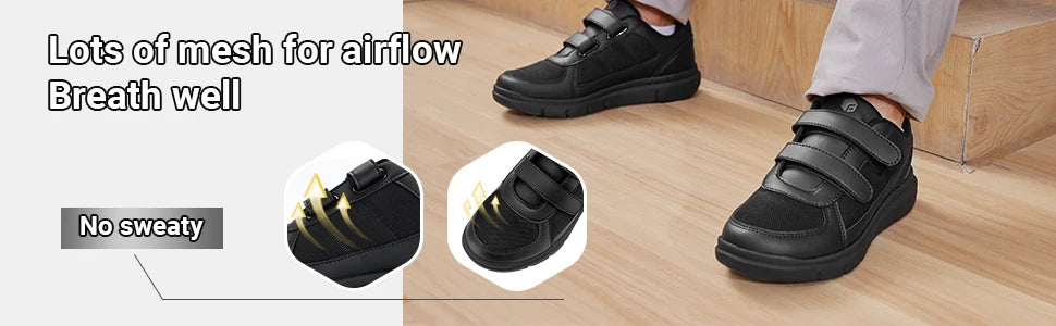 FitVille Diabetic Shoes for Men Extra Wide Width Elder Mens Diabetic Shoes for Neuropathy Swollen Feet Shoes Pain Relief