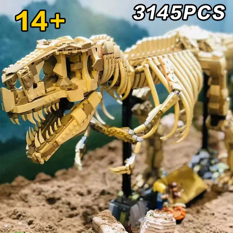 3145pcs Dinosaur Fossil Building Blocks T-Rex Skeleton Model Toys For Kids Birthday Gift Home Decor