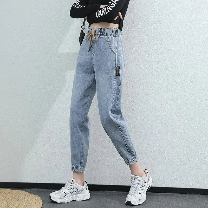 Women's High-Waist Cargo Jeans – Relaxed Straight Leg