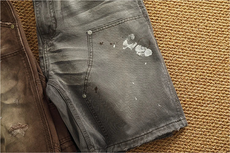 Men's Vintage Washed Cargo Shorts | Textured Cotton