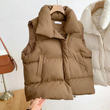 Quilted Cropped Puffer Vest