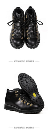 LAGIES cow leather Hiking shoes walking boots men Goodyear shoes trendy casual ankle shoes walking trekking outdoor sneakers