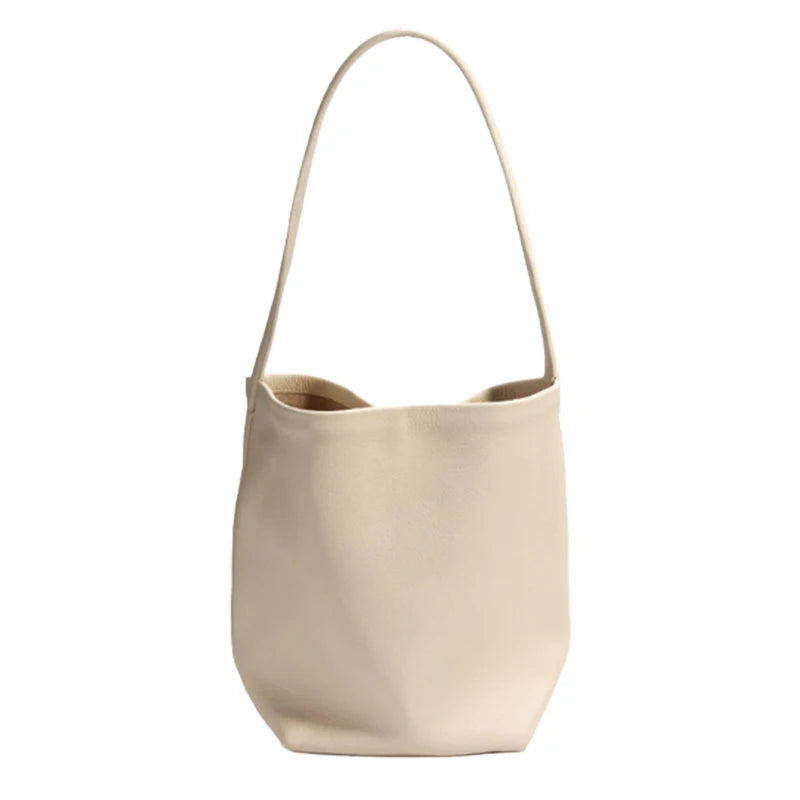 MENDY Bucket Bag Large Women's Bag Tote Bag Shoulder Bag Luxury Designer Genuine Leather Handbag Japanese Popular Bag Soft Row