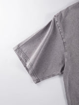 Earnivorous Plant Pattern Washed T-Shirts Men Breathable Cotton Casual T Shirt Soft Summer Comfortable Crewneck Short Sleeve