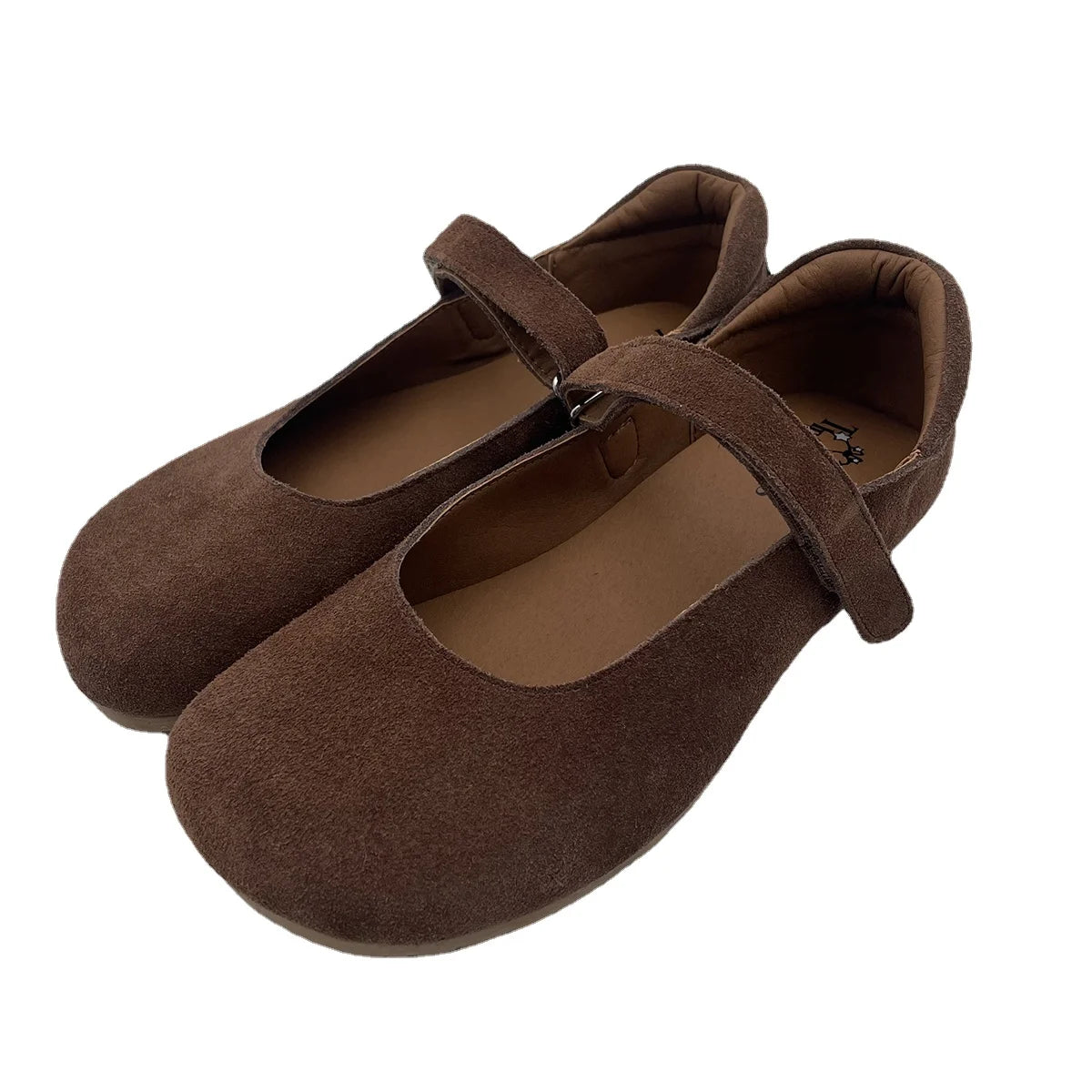 Tipsietoes 2026 Sprinng Autumn Barefoot Cow Suede Genuine Leather Women Ballerina With Zero Drop Flat Soft Sole Wider Toe Box