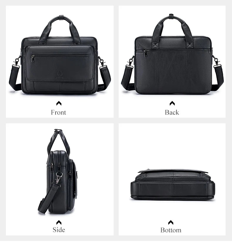 SCHLATUM Genuine Leather Briefcases Hard For Men 16 Inch Office Bussiness Computer Bag Luxury Vintage Handbags