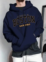 Men's Boston Print Fleece Pullover Hoodie