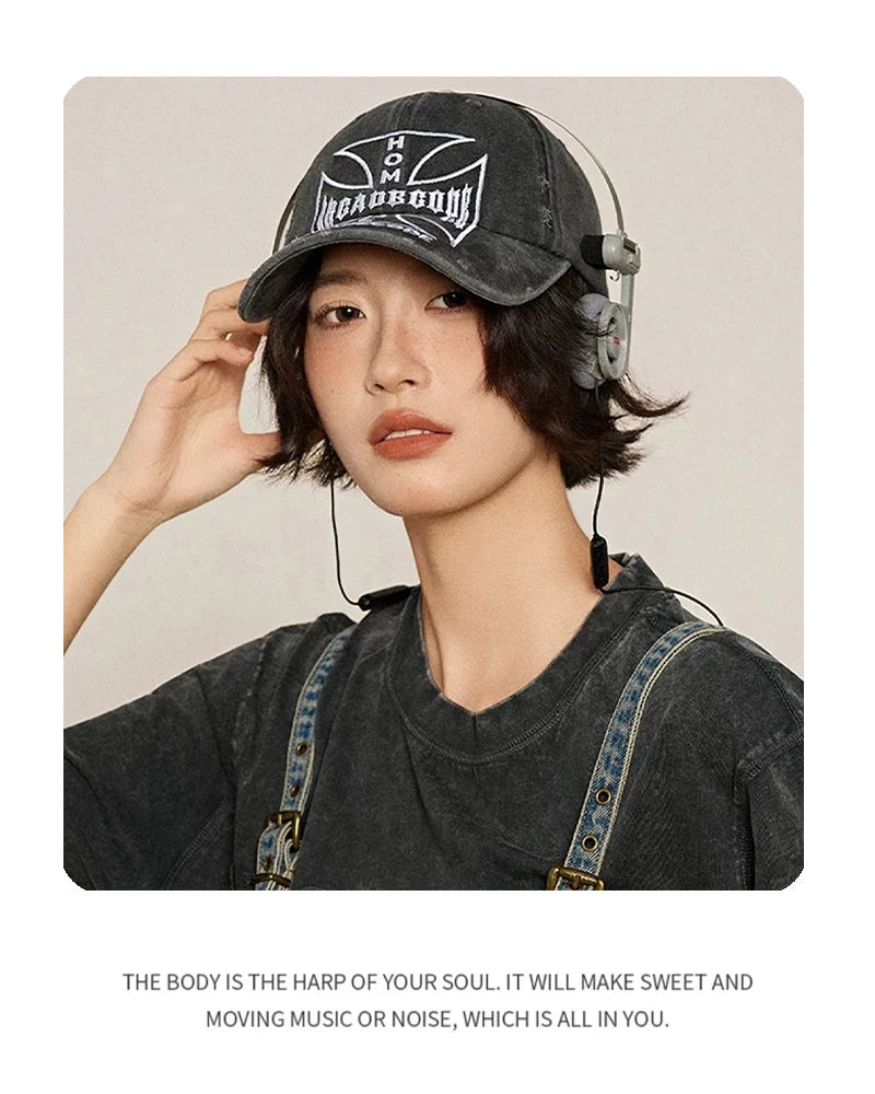 Unisex Cross Embroidery Baseball Cap | Street Style