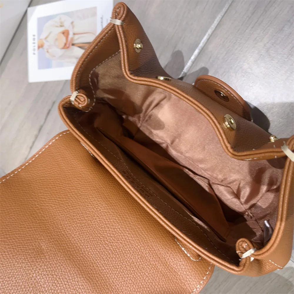 Luxury Genuine Leather Rectangle Crossbody