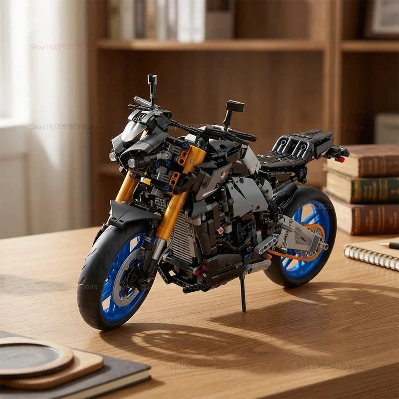 1478pcs Technology Racing Motorcycle Building Blocks Set Fast Speed Bike Small Particle Model DIY Toy for Adult Collectible Gift