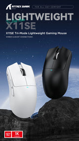 X11 ATTACK SHARK X11SE Bluetooth Gaming Mouse PAW3311 Sensor 22000DPI Macro Drivers and 1000 Hz Polling Rate for Wireless Mouse