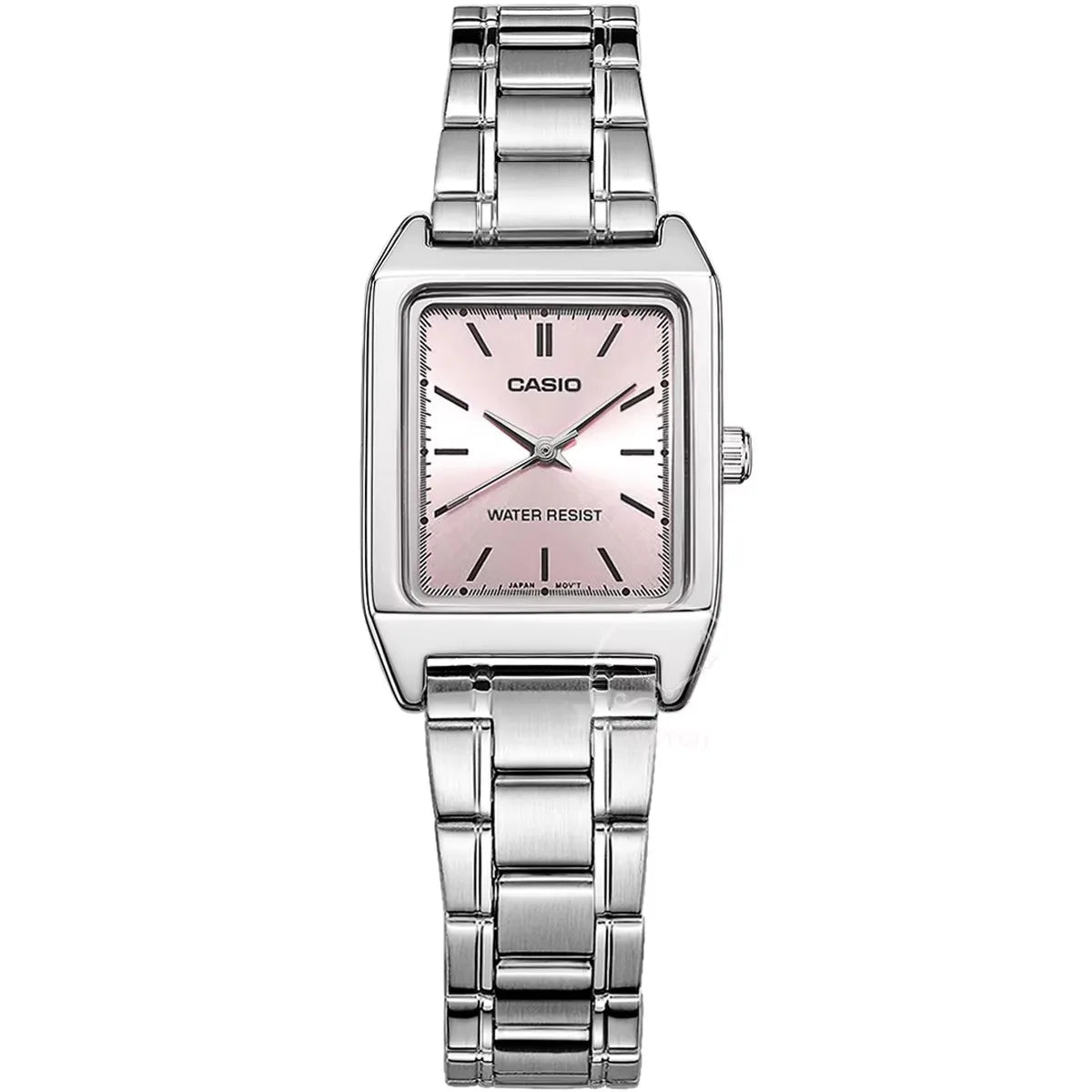 Casio Women’s Luxury Tonneau Silver Stainless Steel Watch - LTP-V007D