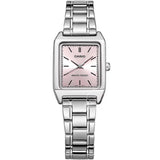 Casio Women’s Luxury Tonneau Silver Stainless Steel Watch - LTP-V007D