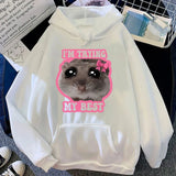 Sad Hamster "I'm Trying My Best" Meme Hoodie